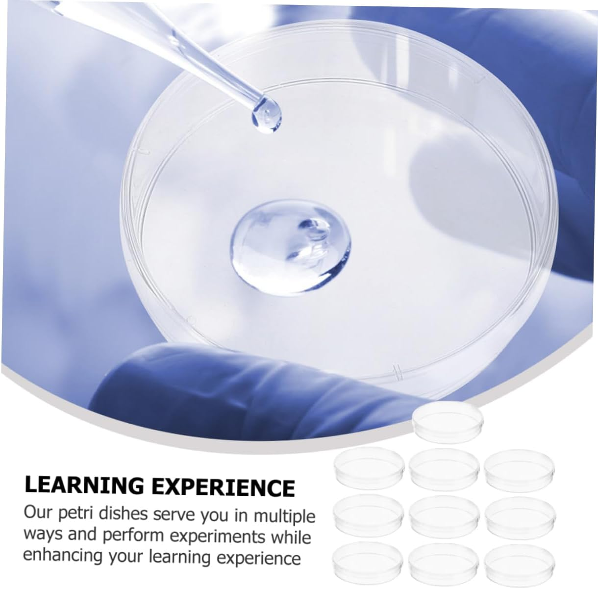 STOBOK 10Pcs Culture Plate Chemistry Petri Dish Science Petri Dishes Culture Dish Petri Dishes with Lid Culture Petri Dishes Tissue Culture Dish Plastic Reaction Plate with Cover image number 2