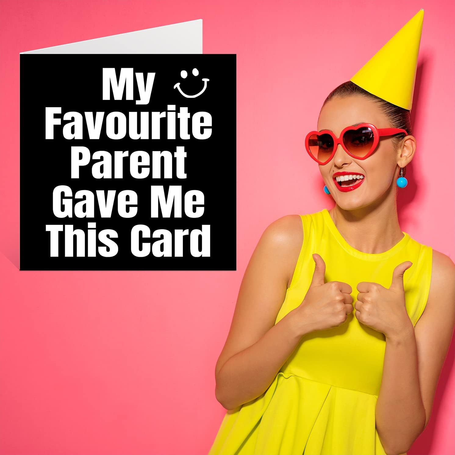 Funny Birthday Cards for Daughter Son - My Favourite Parent - Joke Happy Birthday Card for Son Daughter Child from Mum or Dad, Banter Birthday Gifts, 145Mm X 145Mm Humour Greeting Cards Gift - Auntie image number 7