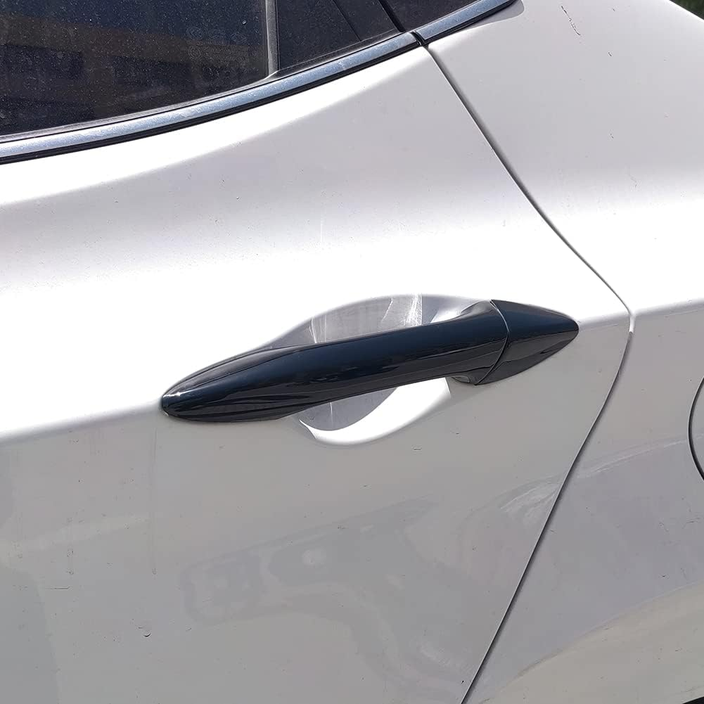 AOKIO Compatible with 2012 2013 2014 2015 2016 Hyundai Elantra Accessories Door Handle Cover Trim (Glossy Black with Smart Keyhole) image number 2