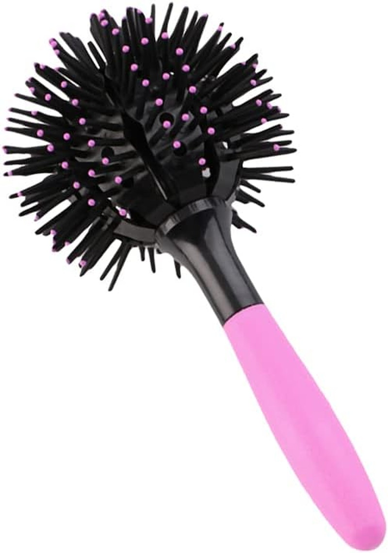 3D Spherical Hair Curling Brush, 360&deg; Styling Comb for Thick Curly Hair, Wet and Dry Hair Use, Detangling and Volumizing Brush image number 2