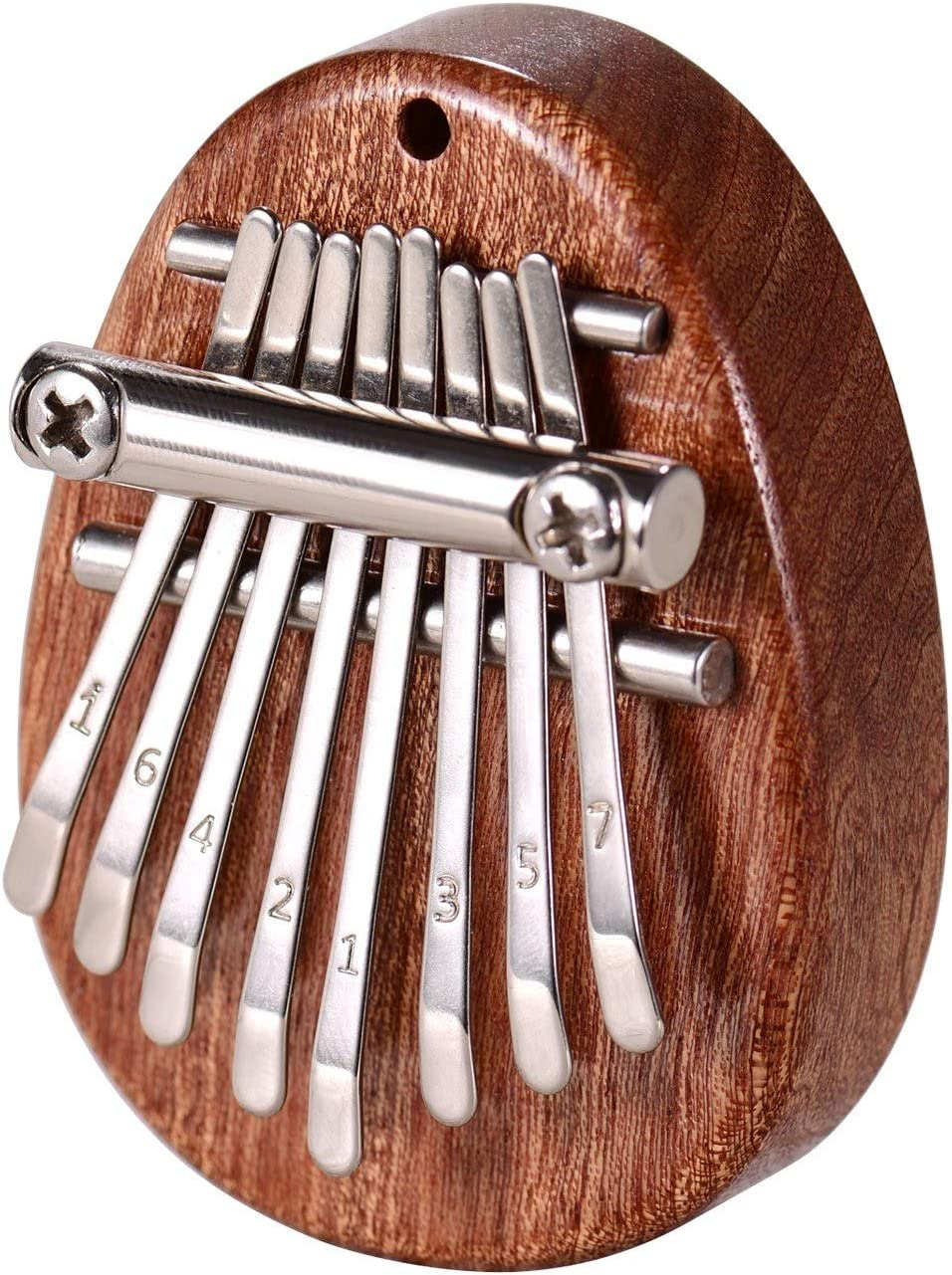 8 Key Mini Kalimba Thumb Piano Finger Percussion Keyboard Mini Kalimba Key Ring image number 3