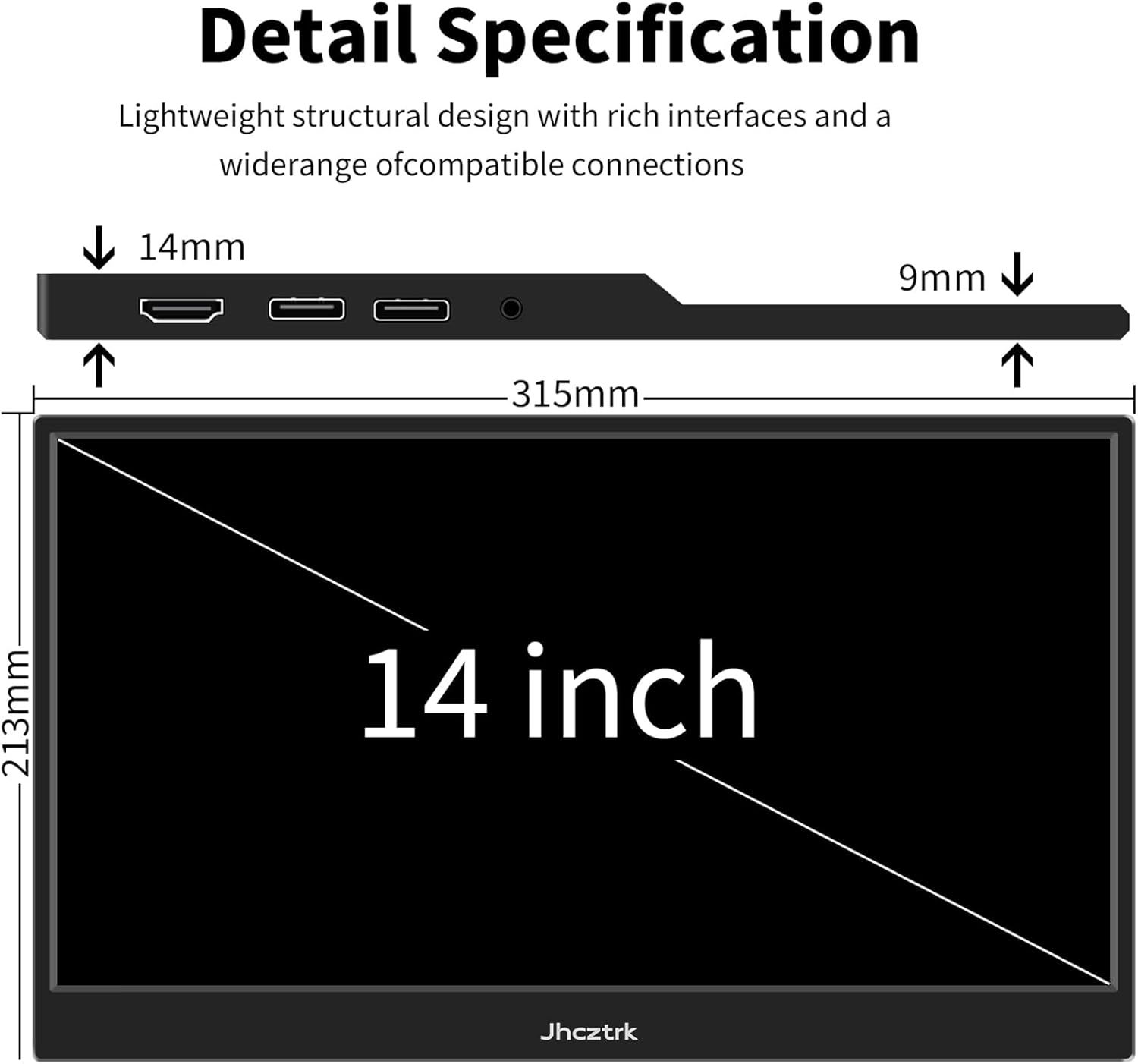 Touchscreen, Portable Monitor 14-Inch Full HD 1200P Built-In Tripod and Dual Speakers HDR Eye Protection Slim IPS Display, USB Type-C HDMI External Monitor for Laptop/Pc/Mac/Iphone/Xbox image number 1