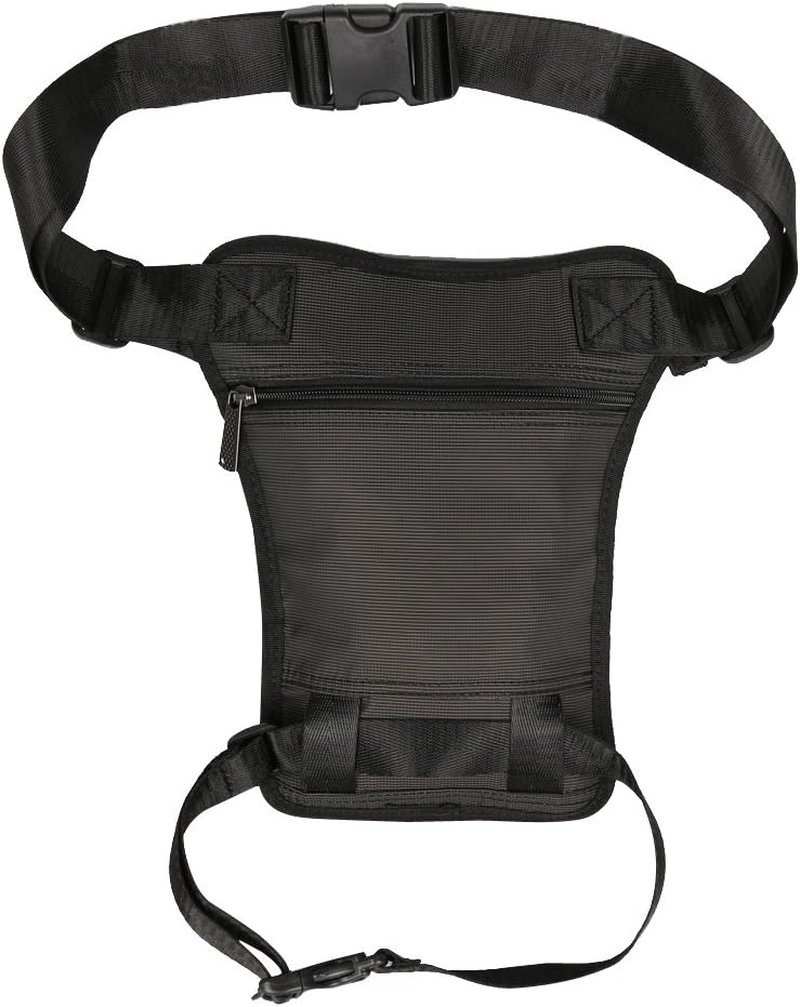 Vanlison Waterproof Airsoft Tactical Drop Leg Pouch Bag Panel Motorcycle Bag - A-Black image number 4