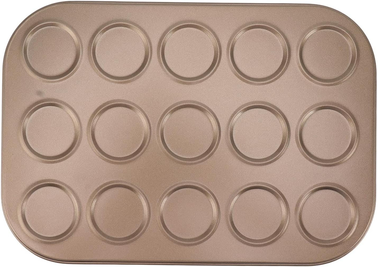Muffin Top Baking Pan, Carbon Steel Bakeware for Oven Baking Non Stick Coating for Even Heat Distribution Cupcakes Muffins Candies (30 Hole)