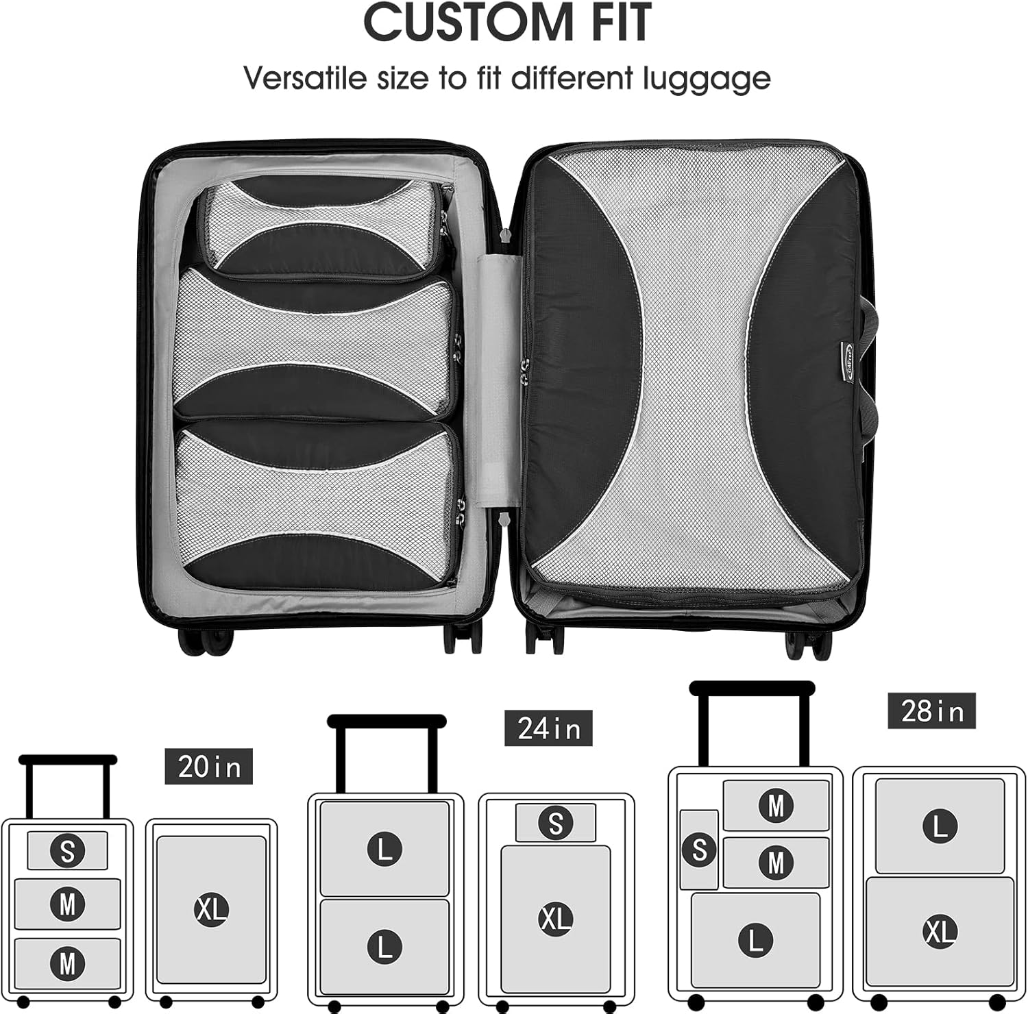 G4Free Packing Cubes 6Pcs Set Travel Accessories Organizers Versatile Travel Packing Bags image number 1