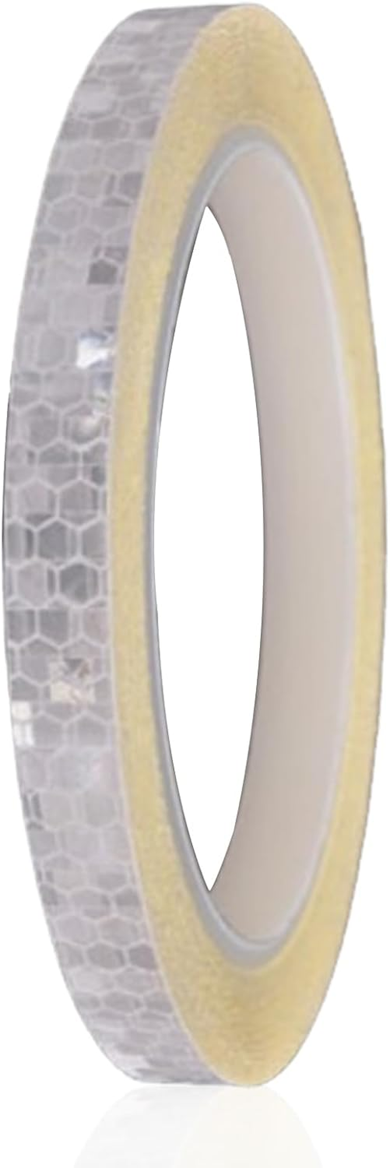 8M White Reflective Tape - Reflective Tape for Safety Security Marking on Vehicles Bikes Helmets Clothing Waterproof Self Adhesive Outdoor Warning Stickers Roll image number 3