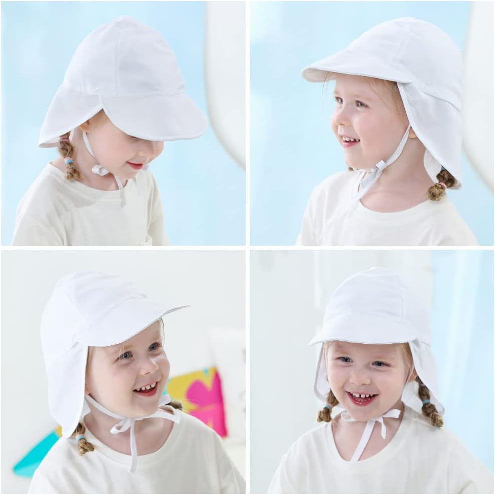 Baby Sun Hat Kids Outdoors UPF 50+ Sun Protection Hats Girls Boys Breathable Quick-Dry Adjustable Flap Caps image number 4