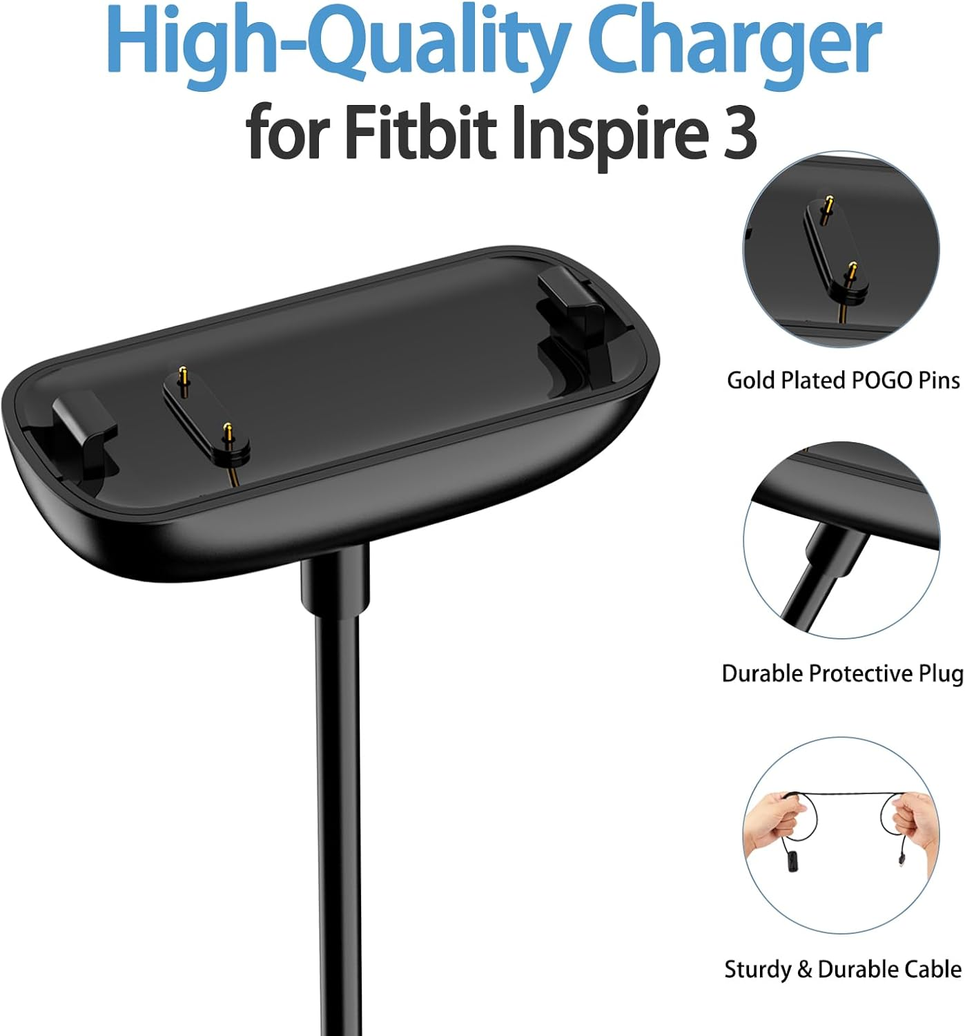 Meliya Charger for Fitbit Inspire 3, Replacement USB Charging Cable Compatible with Fitbit Inspire 3 Fitness Tracker image number 5