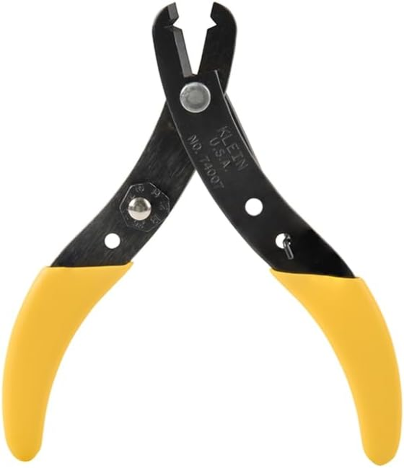Klein Tools 74007 Adjustable Wire Stripper, Spring Loaded Stripper and Cutter for Solid and Stranded Wire with Finely Honed Nose image number 1