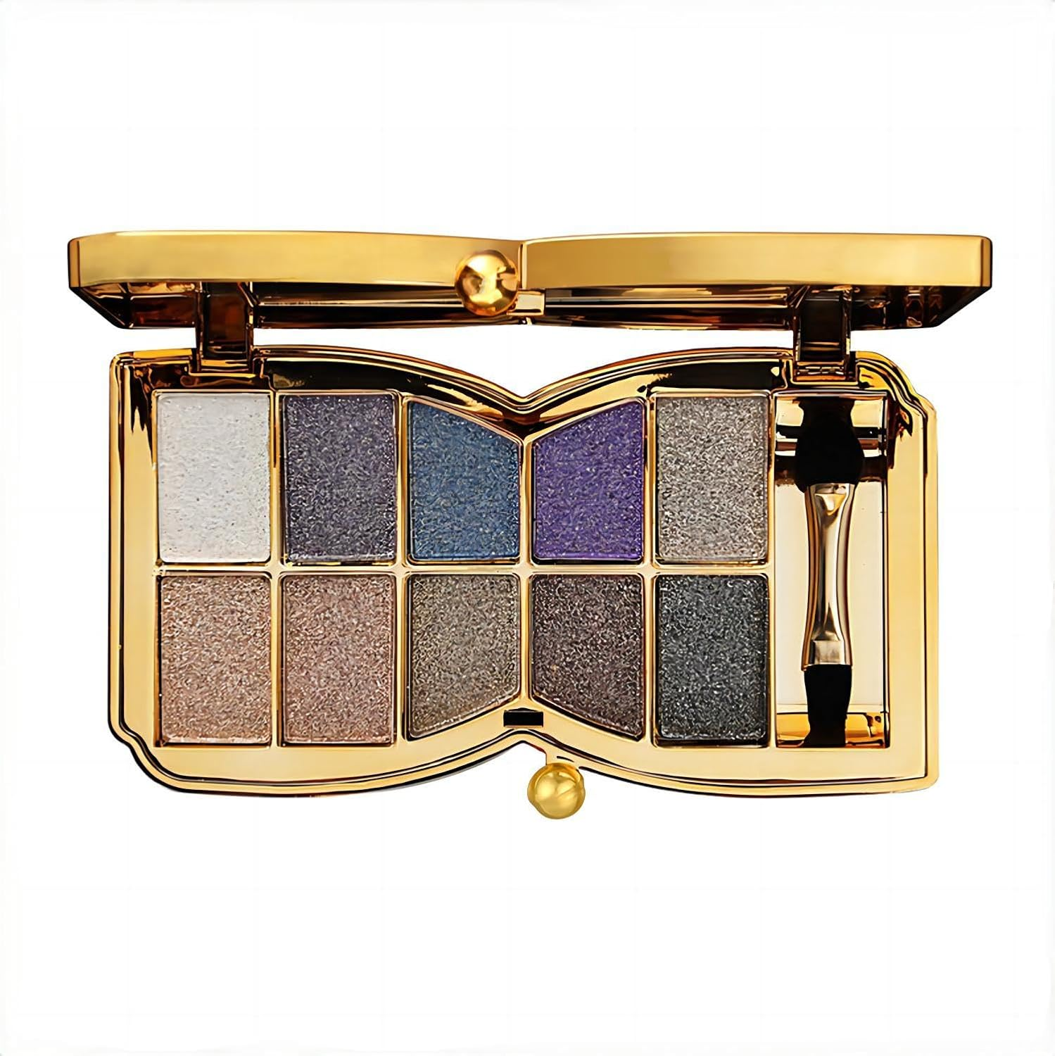 10 Colors Glitter Eyeshadow Palette, Fine Pressed Shimmer Eye Shadow Powder Pallet, Diamond Bright Makeup Set for Women (#3) image number 3