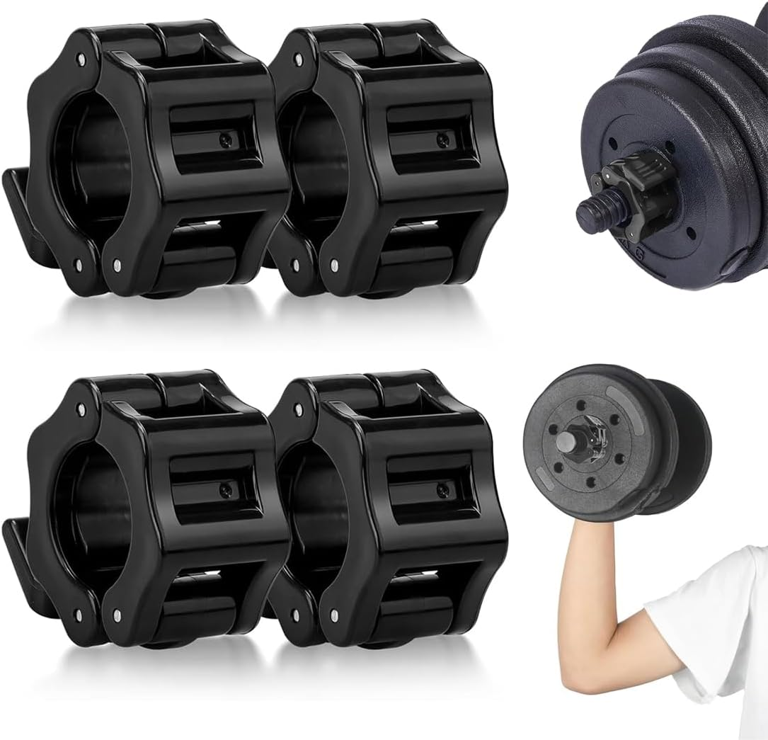 CATOR Pack of 4 Barbell Clasps, 30 Mm Dumbbell Bars Fastener Dumbbell Quick Release Barbell Clamp Barbell Clamps, for Workout, Weightlifting, Training, Fitness Accessories image number 5