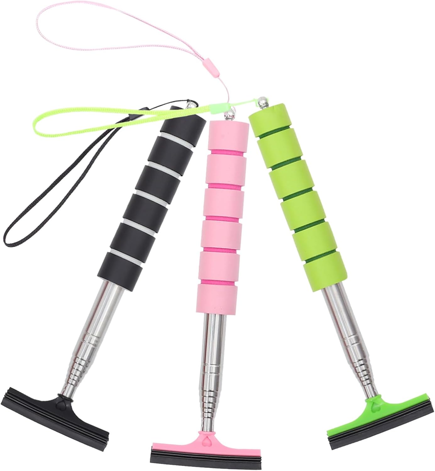 TOPPERFUN Car Window Cleaner Squeegee 3Pcs Set &ndash; Telescopic Rearview Mirror Glass Cleaner for Automotive Windshield and Side Mirror Cleaning &ndash; Portable Car Cleaning Tools for Home and Outdoor Use image number 2