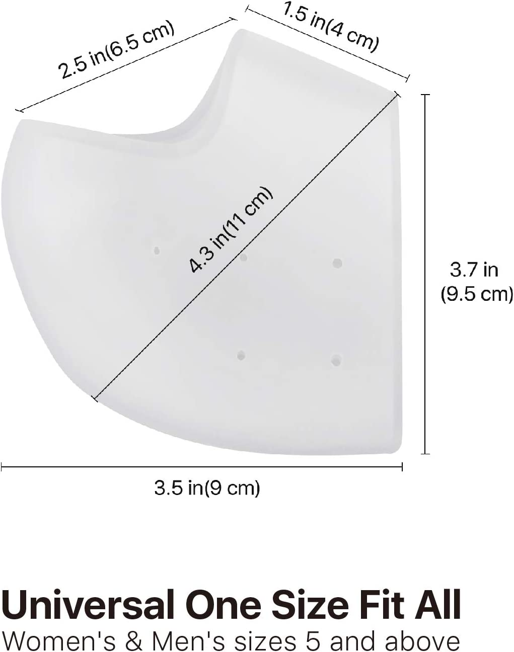 Flexzion Heel Cups, Plantar Fasciitis Inserts (3 Pairs), Silicone Socks Insoles Gel Heel Pads Cushion Protectors for Sore Heel Pain Relief, Heal Repair Dry Cracked Heels, Tendinitis, for Men & Women image number 3