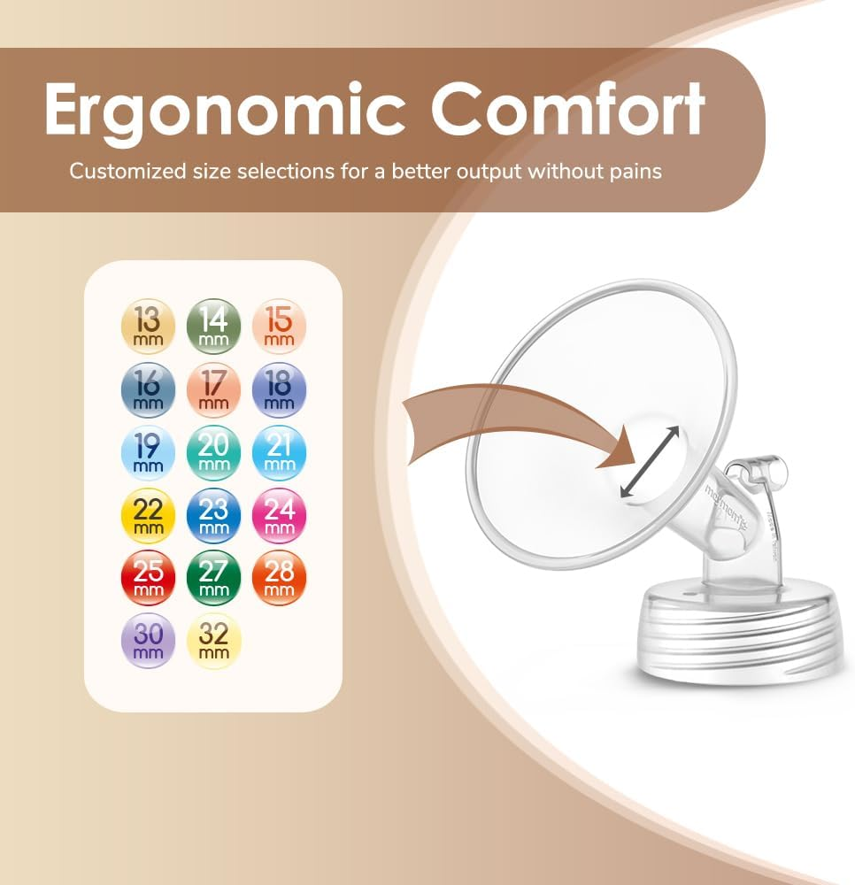 Maymom Pump Part Compatible with Spectra S1,S2 Spectra 9 plus Breastpump; Incl Wide Mouth Flange (Two Flange-22Mm. Flange) Not Original Spectra Flange; Not Spectra Baby USA Parts image number 3