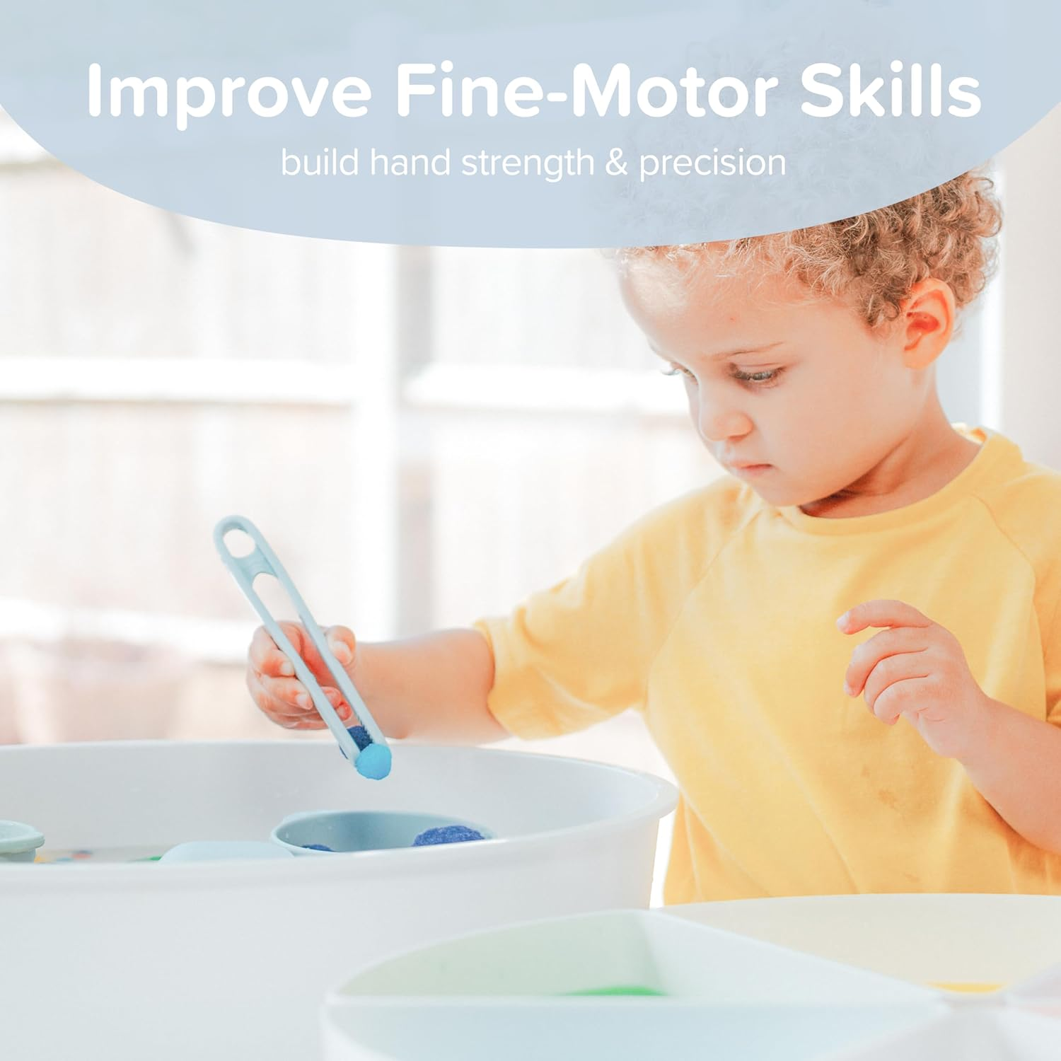 Inspire My Play 3 X Coral Kids Tweezers for Fine Motor Skills - Toy Tongs for Children - Pincer Grip Toys - Sensory Toys and Accessories for Messy Play image number 1