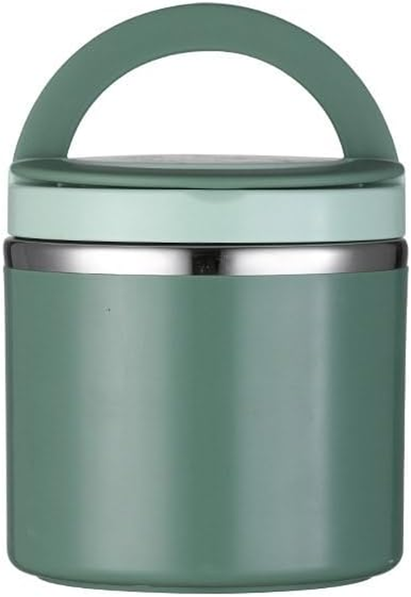 AIMALL Stainless Steel Insulated Lunch Box &ndash; Portable Thermal Food Jar, 4.4 X 4.6 Inches, Large Capacity Soup and Breakfast Cup, Leak-Proof, Green/Pink/Blue