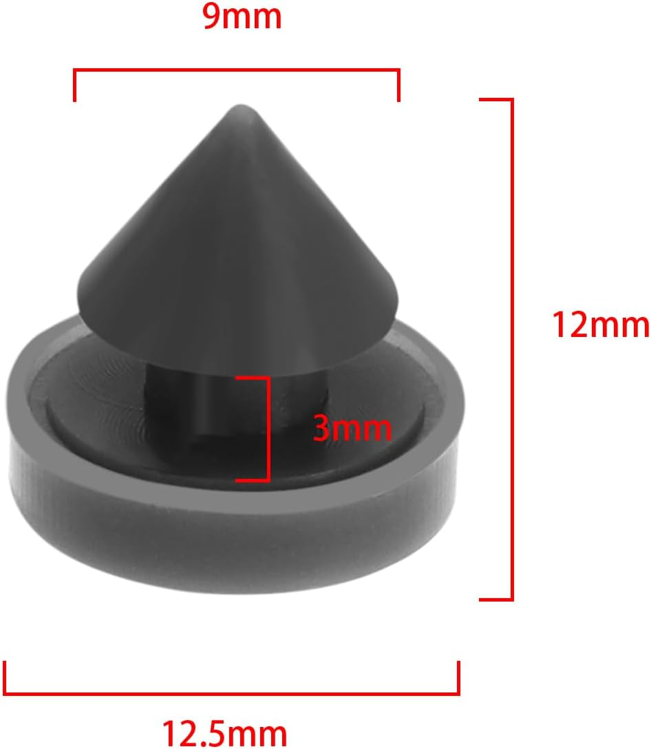 SING F LTD 100Pcs Rubber Door Silencers Hinge Outlet Door Silencer for Metal Frame Doors anti Collision Door Slam Silencer Lubricate the Door Silencer, Black image number 4