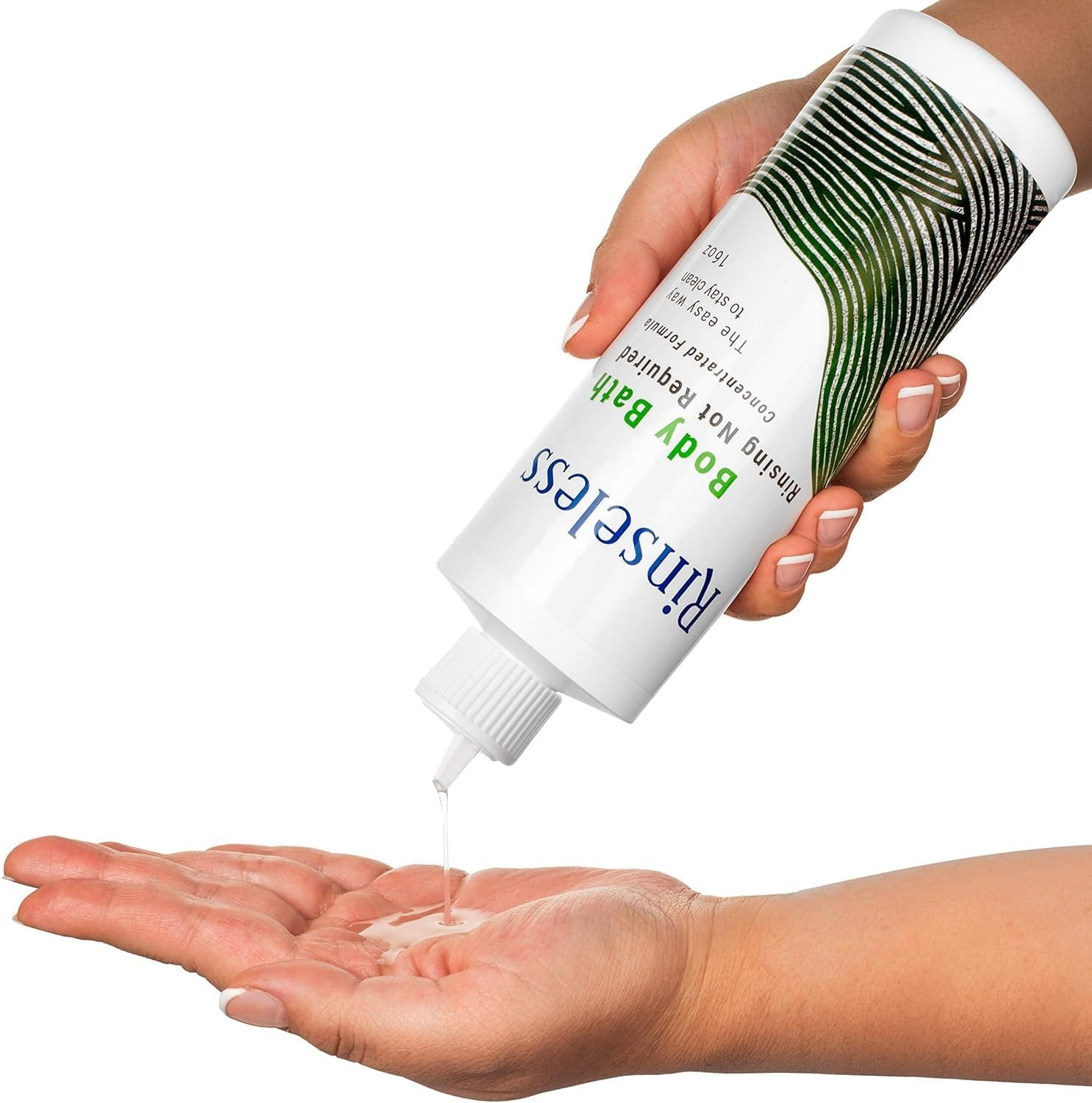 Rinseless Body Bath Wash 16 Oz | Waterless Non Rinse Concentrated Formula Makes 16 Sponge Baths (Pack of 2) image number 3