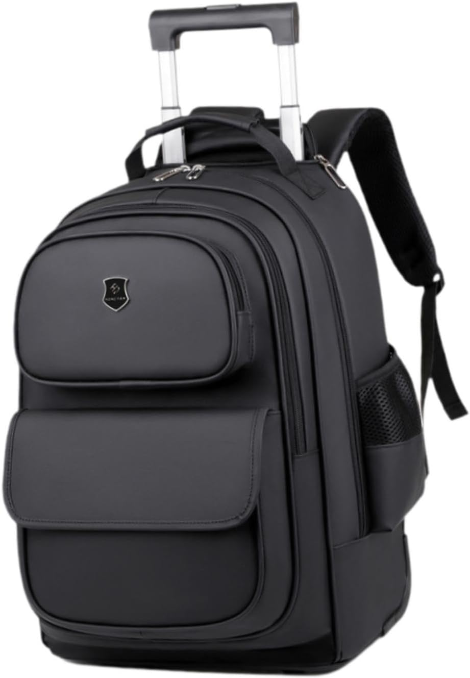 Magideal Laptop Backpack Suitcase with Wheels Oxford Cloth Rolling Laptop Briefcase Trolley Business Cabin Bag for Overnight Women Men - Gray image number 3