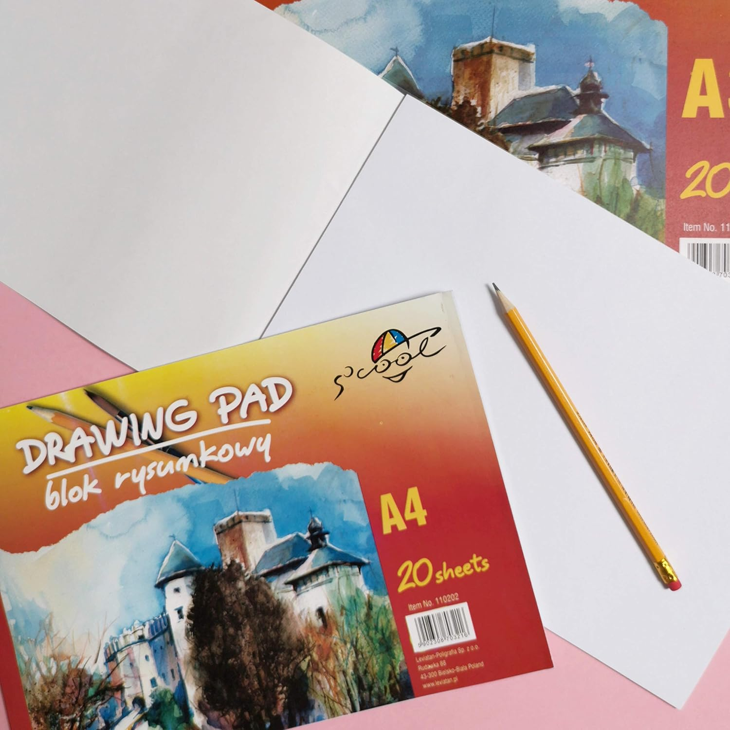 S'COOL Drawing Pad A4 (20 Sheets, 90 G/M&sup2;) - Drawing Paper for Sketching, Painting & Crafts - Drawing Paper for Children, Students & Beginners image number 3