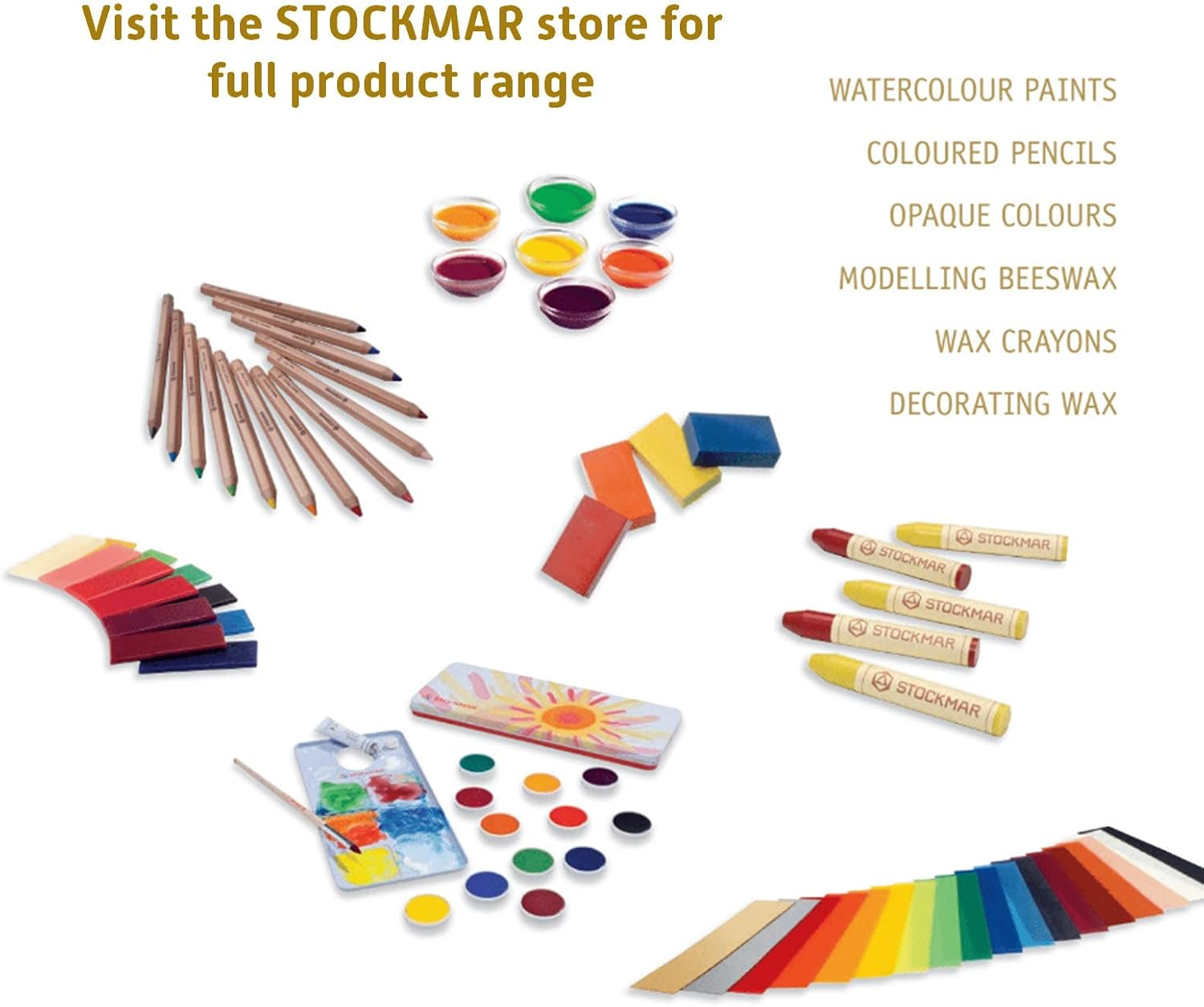Stockmar Modelling Beeswax, Assorted Colours (Set of 6) image number 5