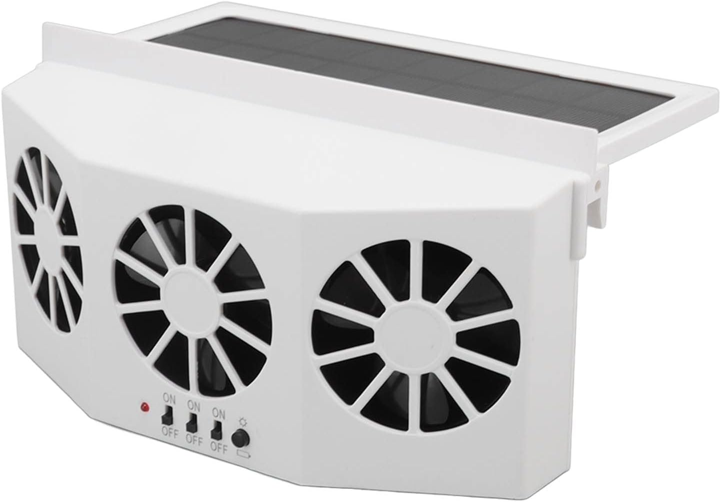 Car Exhaust Fan, Solar Powered Car Ventilator, with Three Air Outlet, Car Radiator Cooling Fan for Car Cooling Solar Auto Ventilation Fan, Eliminate the Peculiar Smell inside the Car image number 5