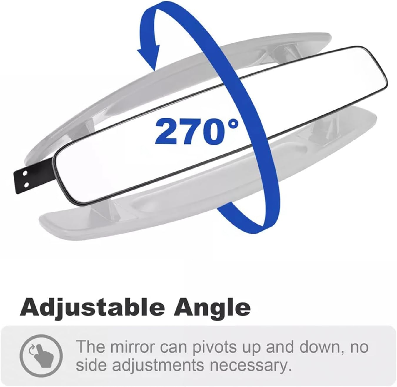 Golf Cart Rear View Mirror, Universal Extra Wide 180 Degree Panoramic Mirror Fit for EZGO Club Car Yamaha image number 1