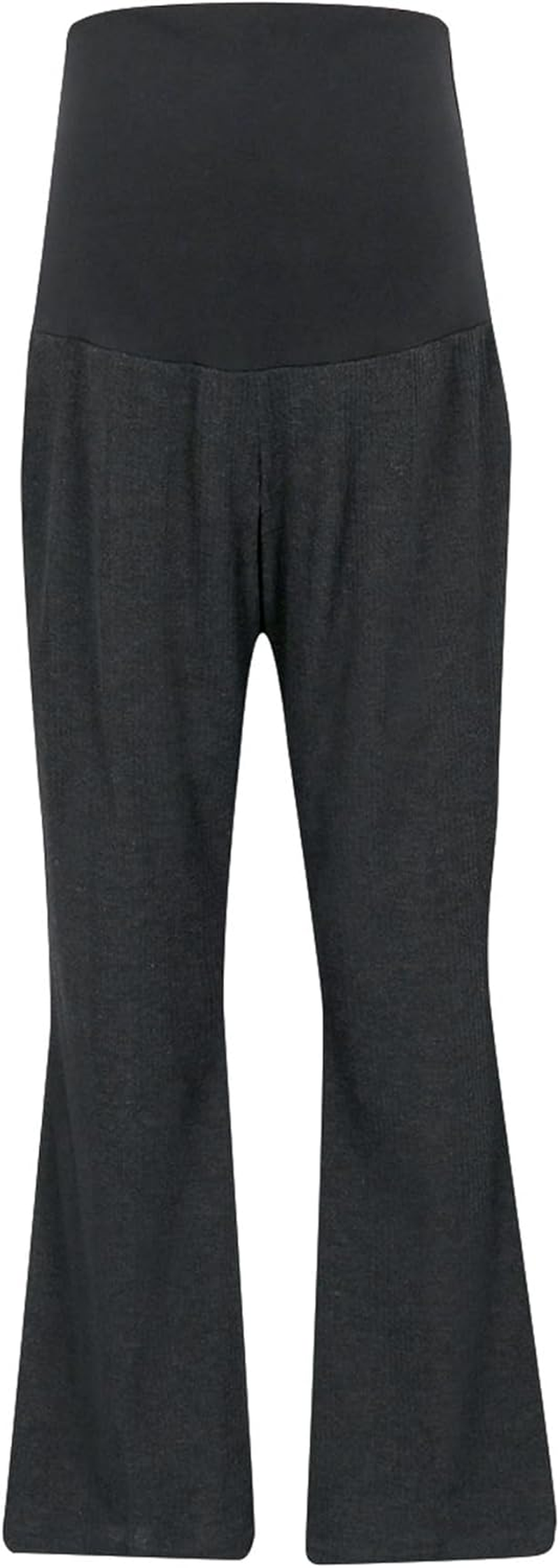 Wacoal Maternity MYY104 Women'S Maternity Wear Pants, Long Trousers, for before and Postpartum Use, Cotton Blend Rib Material (Body) with Belly Band