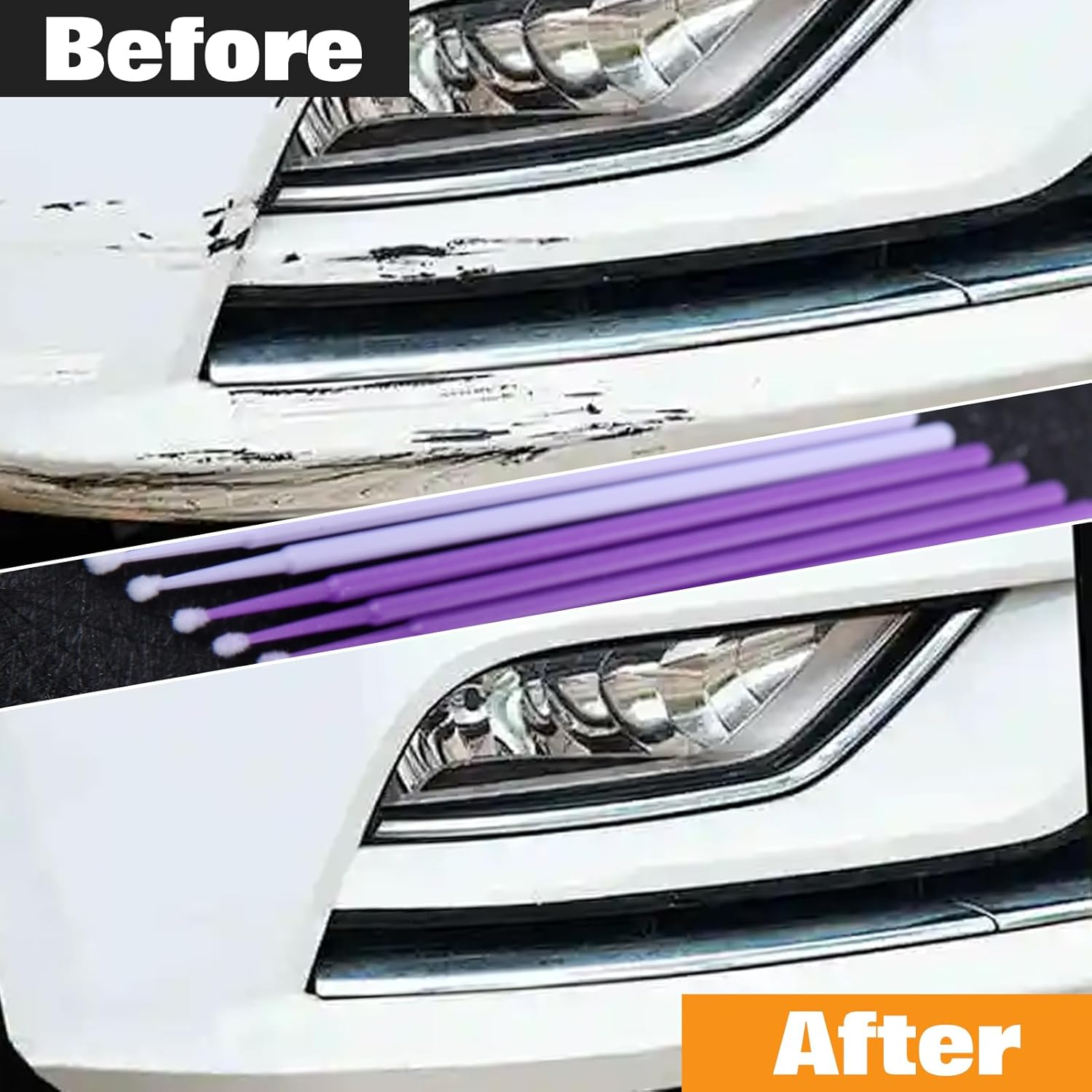 200 Pack Touch up Paint Brushes with Gold Detailing Fine Line Fluid Writer Paint Applicator Pen, Disposable Micro Applicators for Automotive Paint Chip Scratch Repair Clearance (1.5, 2.0Mm) image number 1