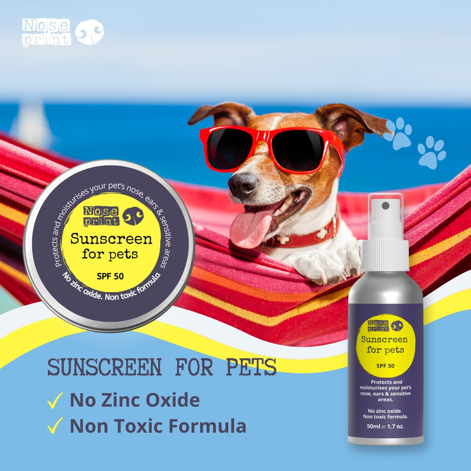 Pet Sunscreen 2-Pack &ndash; SPF 50 Spray (50Ml) + SPF 30 Balm (30Ml) &ndash; Safe for Dogs & Cats &ndash; Lick-Safe, Fragrance-Free, Water-Resistant Sun Protection for Nose, Ears & Skin image number 5