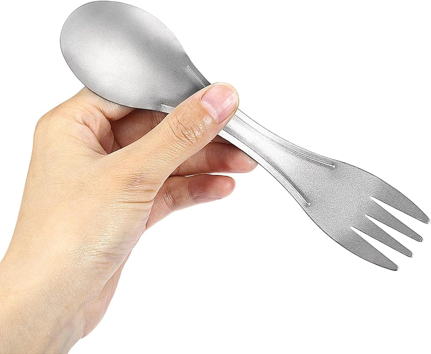 Camping Spork - 2-In-1 Storage, Fork, Spoon, Combined Ultralight Camping Utensils, Outdoor Spork, Environmentally Friendly Spork, Ultralight Camping Equipment for Hiking and Outdoors image number 2