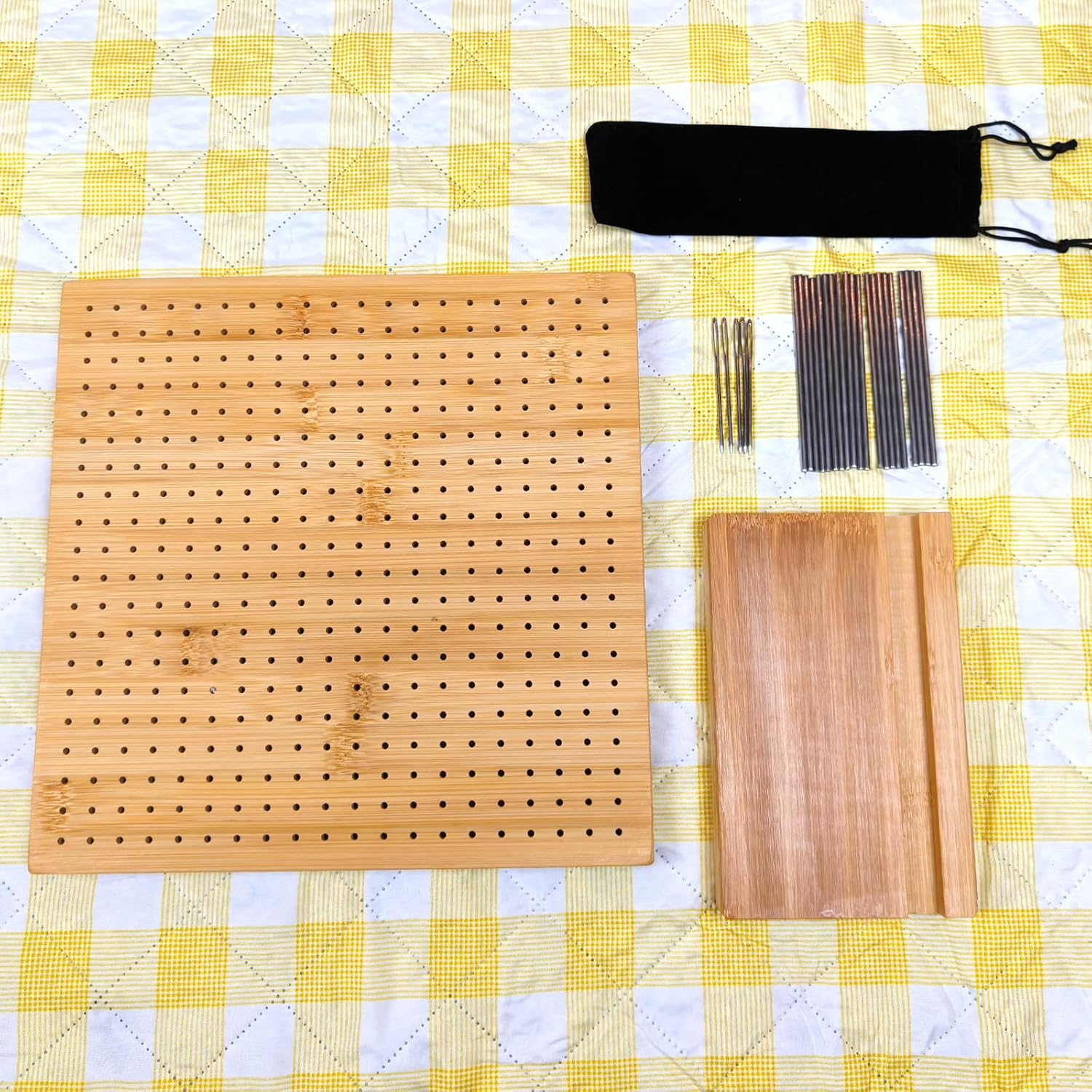 Mint'S Colorful Life 28Cm Crochet Blocking Board with 20 Pcs Steel Pins and 5 Crochet Hook, Bamboo Wooden Knitting Blocking Mats for Crocheting Knitting, Granny Squares Crochet Projects Gifts for Mothers Grandmothers image number 5