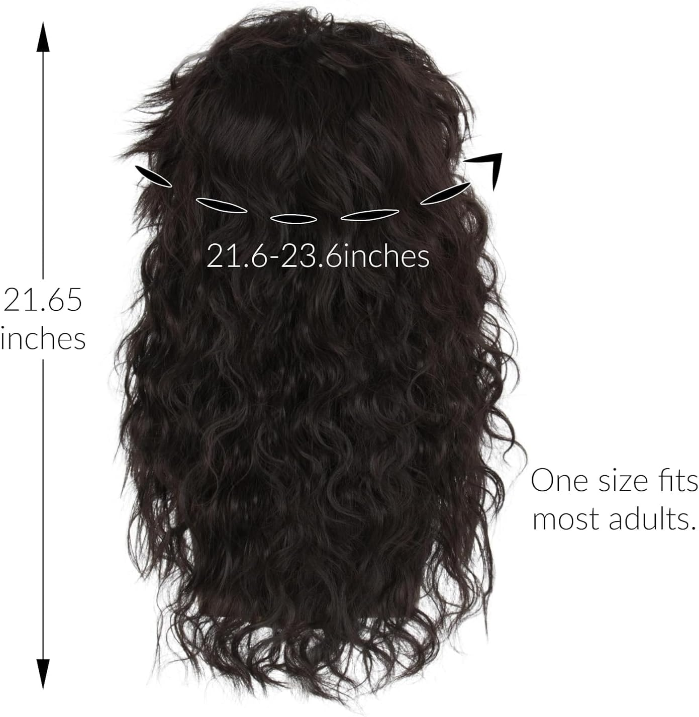 XILIYAI Men&rsquo;S Women 80S Rockstar Style Long Brown Curly Punk Rock Hair Wig Glam Rock-Rocker Wig Perfect for Halloween, Cosplay, DIY Themed Costume Party(Brown)