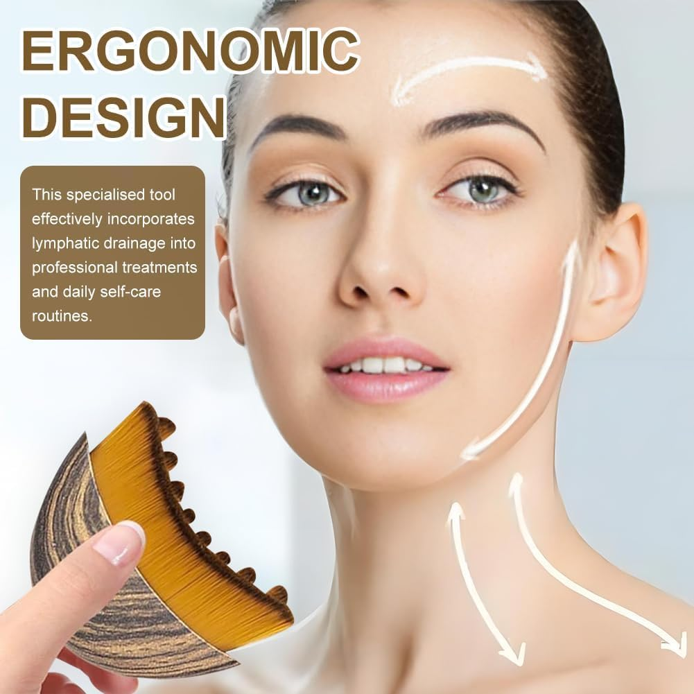 New Lymphatic Contour Face Brush, Dry Brushing Face Brush, Lymphatic Drainage Massager for Face, Chin & Jawline Sculpting, Ergonomically Designed to Fit the Skin Precisely and Relieve Fatigue (2PCS) image number 1
