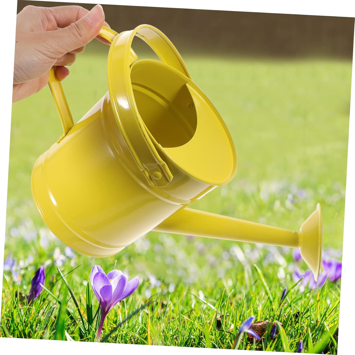 Garden Sprinkler Can Spout Watering Can for Gardening 1.5L Iron Watering Pot with Long Spout and Spill-Free Design for Flowers Grass Indoor Outdoor Use image number 2