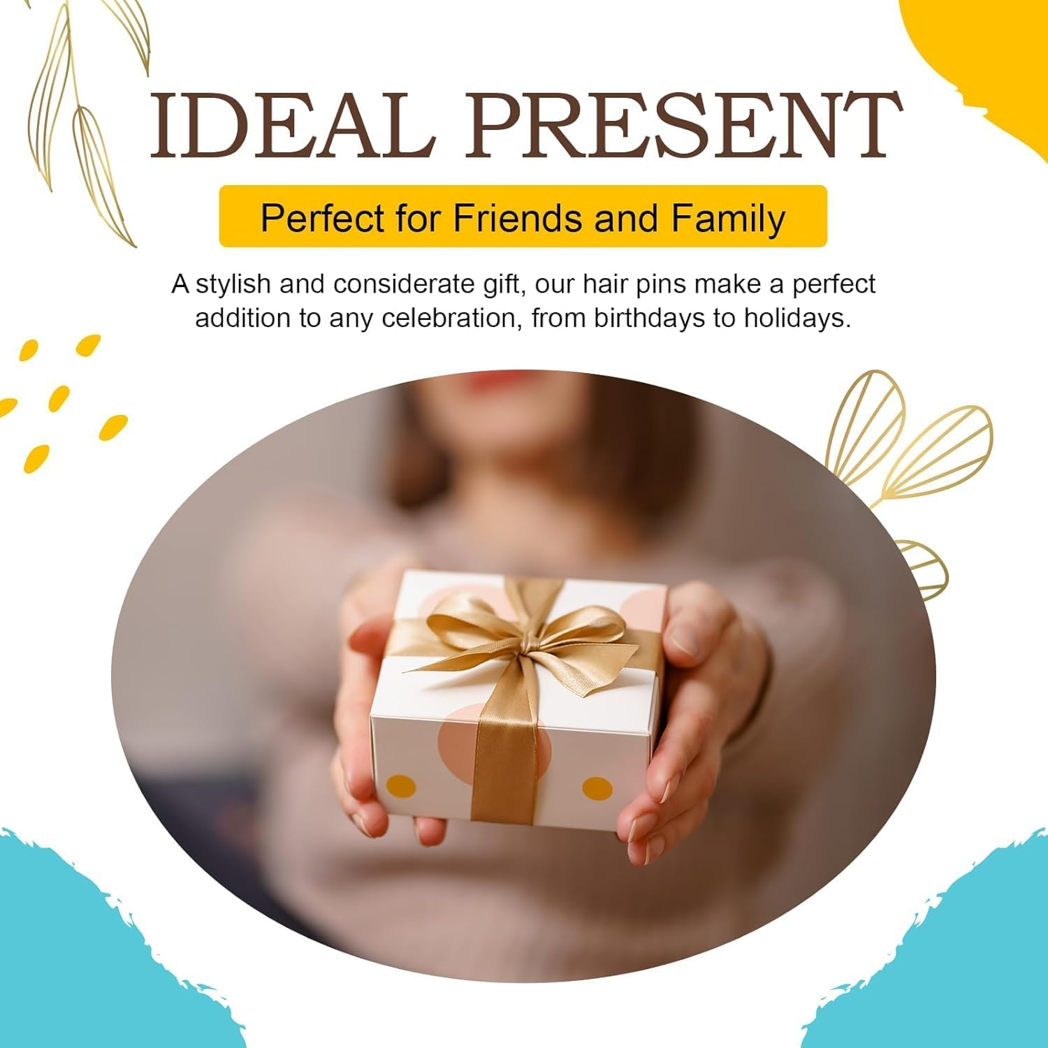 HOYOLS 12 PCS Brown French Hair Pins for Women, 3.5 Inch U Shaped Hair Sticks for Chignon Buns, French Twist Fork Pins Clips, Hairpins for Styling & Updos Hair Accessories