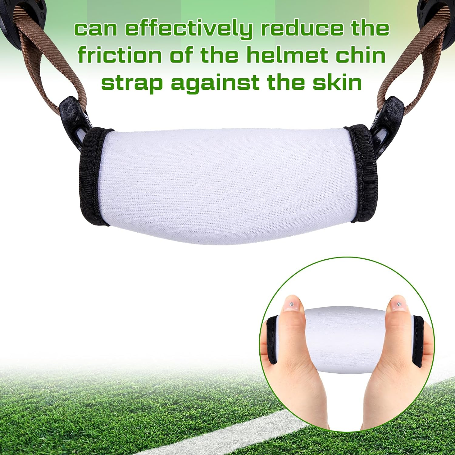 Libima 4 Pieces Small Size Football Chin Strap Cover Men'S Chin Strap Pad Helmet Pad