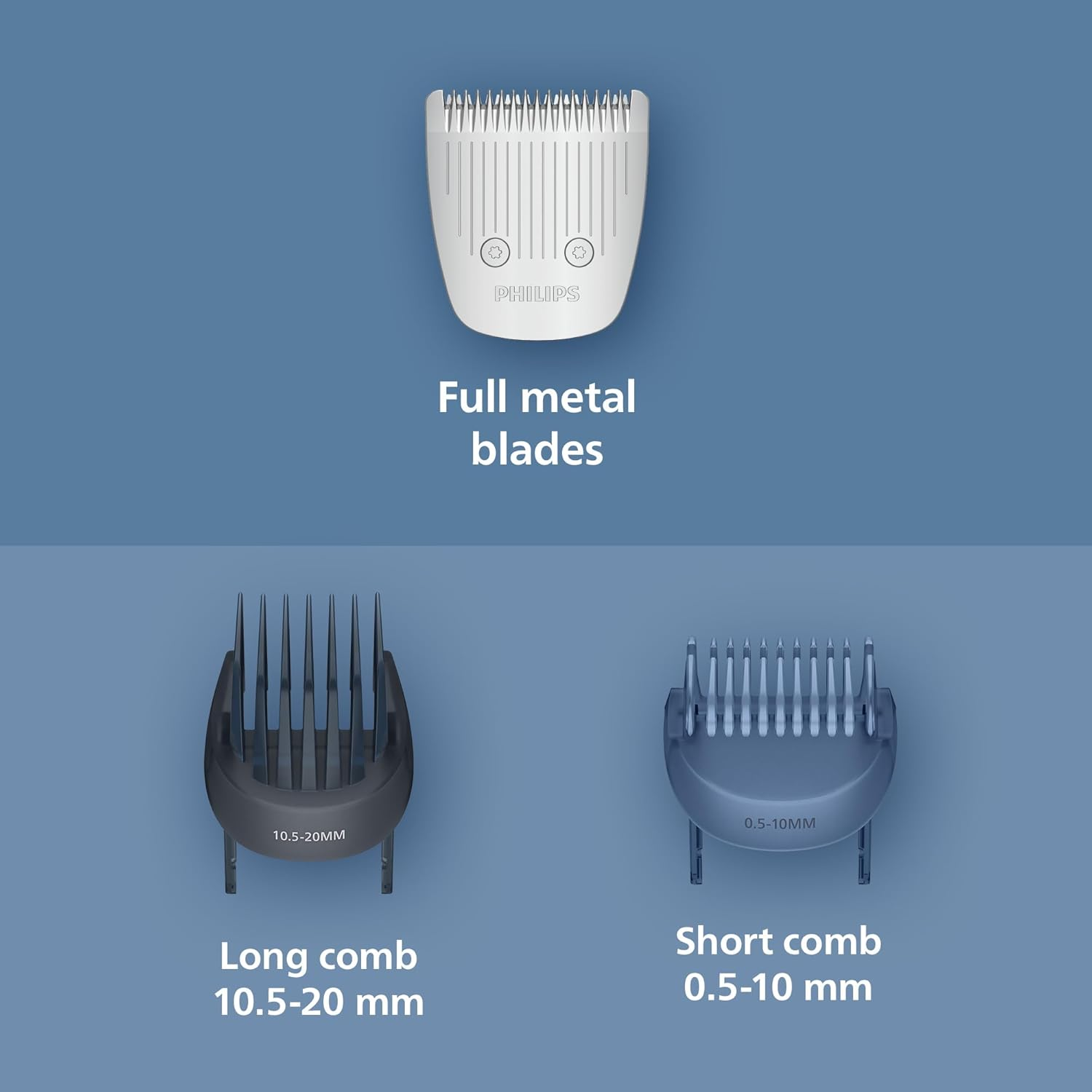 Philips Beard Trimmer 3000 Series - Self-Sharpening Metal Blades, 40 Lock-In Settings, Lift&Trim Comb, 100% Waterproof, Battery Indicator, USB Charging, Model BT3660/15 - Black image number 4