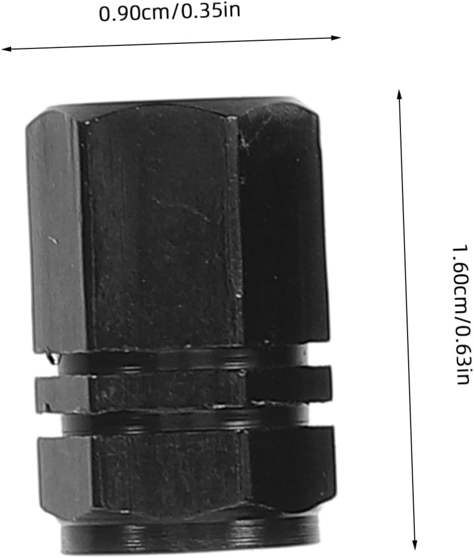 Beatifufu Tire Valve Caps 24Pcs Black Car Valve Stem Caps Compatible with Cars Suvs Bikes Sturdy Aluminum Alloy for Automotive Wheels Accessories image number 3