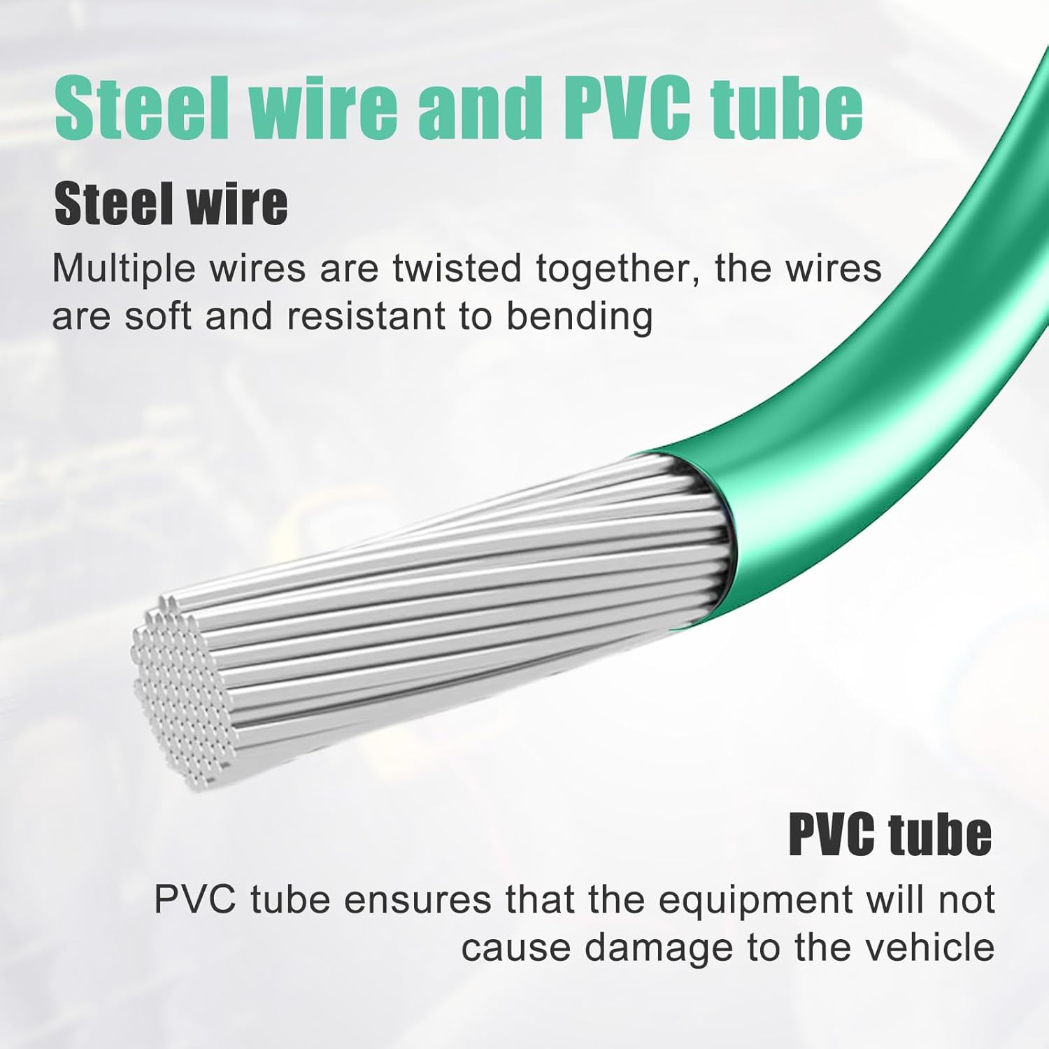 Auto Sunroof Drain Cleaning Tool, 118In Long Pipe Cleaners Include Cleaning Brush, Syringe & Syringe Hose Soft Drain Brush Pipe Cleaner for Car Wiper Sunroof Trunk Drains Hole image number 2