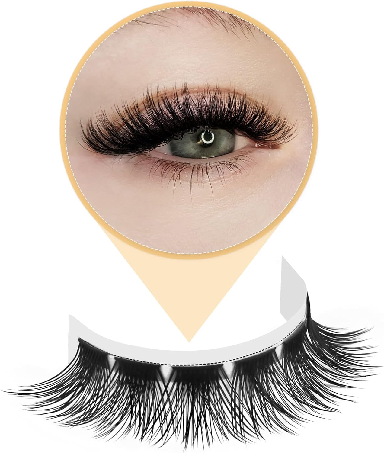 QUEWEL Cluster Lashes 72 Pcs Wide Stem Individual Lashes D Curl 8-16Mm Length DIY Eyelash Extension False Eyelashes Natural&Mega Styles Soft for Personal Makeup Use at Home (Mega-D-Mix8-16) image number 5