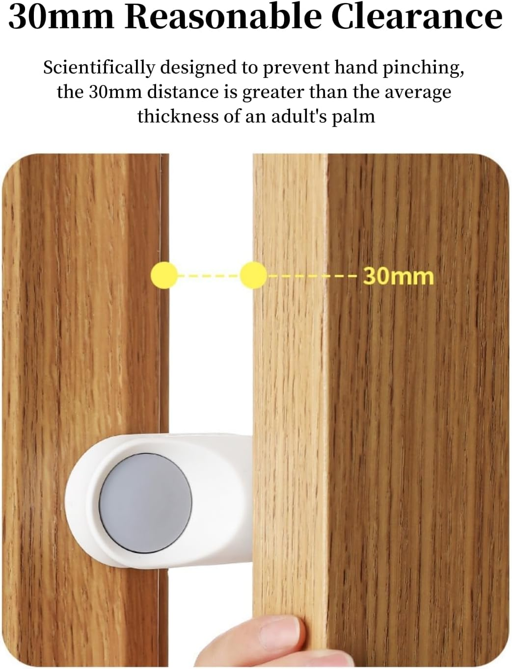 Door Pinch Guard, Finger Pinch Guard Self Adhesive Rotating Child Proof Door Finger Pinch Guard Safety Finger Door Guard Door Stopper for Kid Safety Guard Baby Little Finger Anti-Pinch 2 Pack image number 6