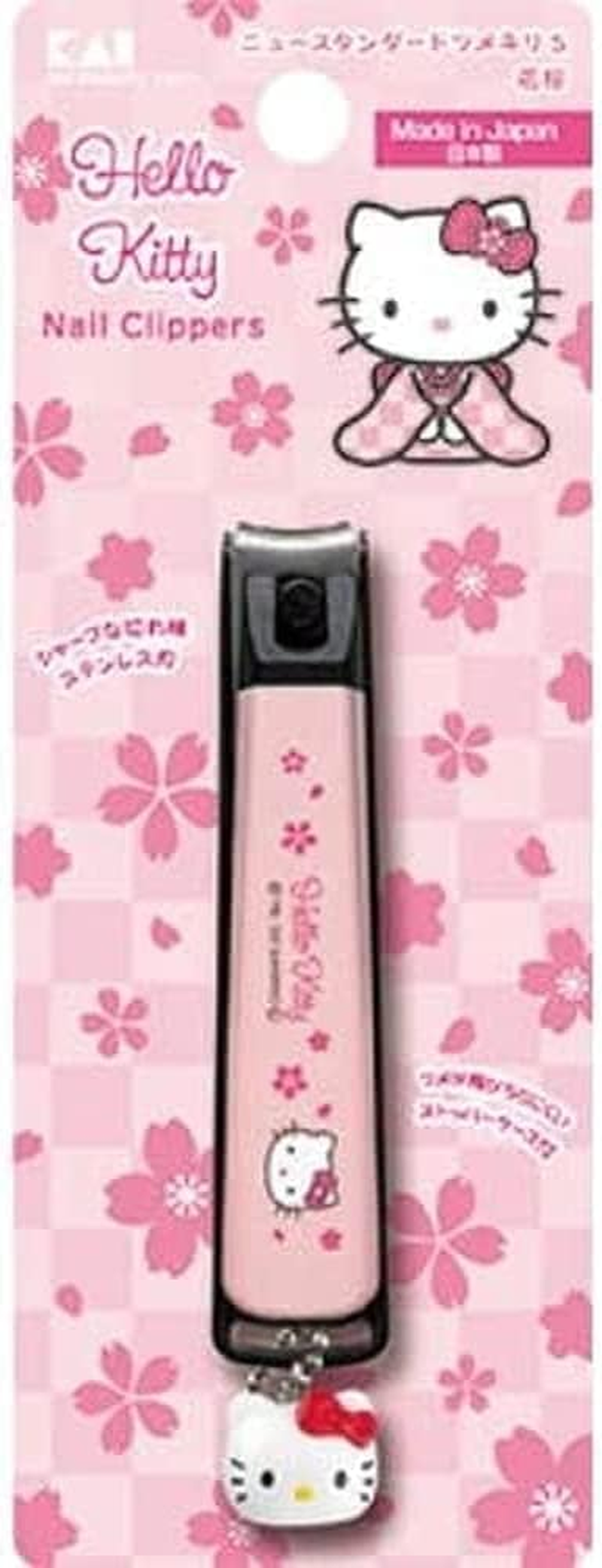 Hello Kitty Nail Clippers Pink S Stainless Steel Sakura Cherry Blossom Pattern image number 1