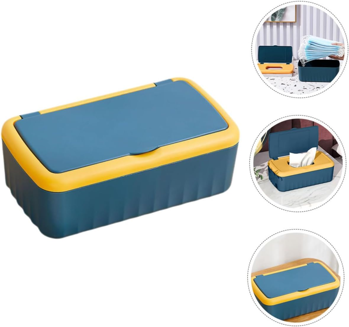 STOBAZA Large Capacity Wet Tissue Box Wipes Dispenser for Home Bathroom Flushable Wipes Holder Tissue Box Cover Refillable image number 6