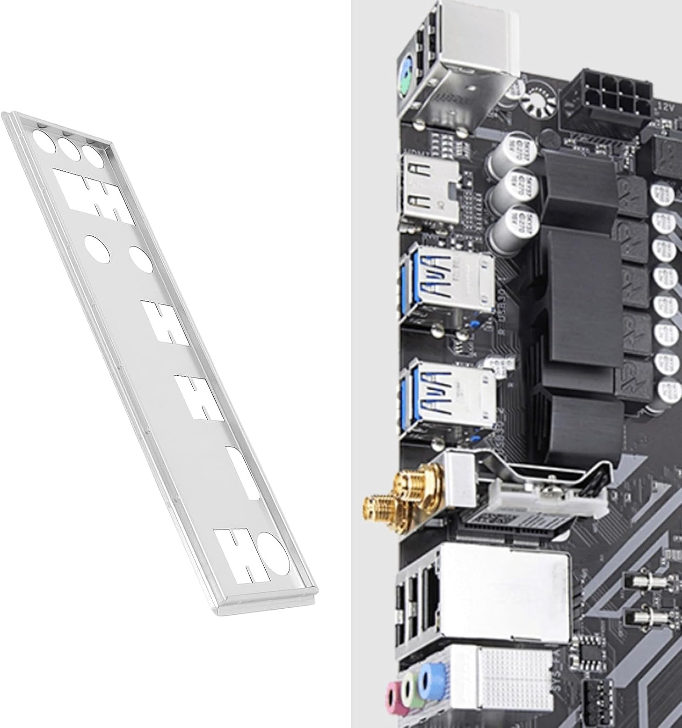 Ecsing 2Pcs I/O Motherboard Back Plate Compatible with Gigabyte B450M DS3H Wifi image number 1