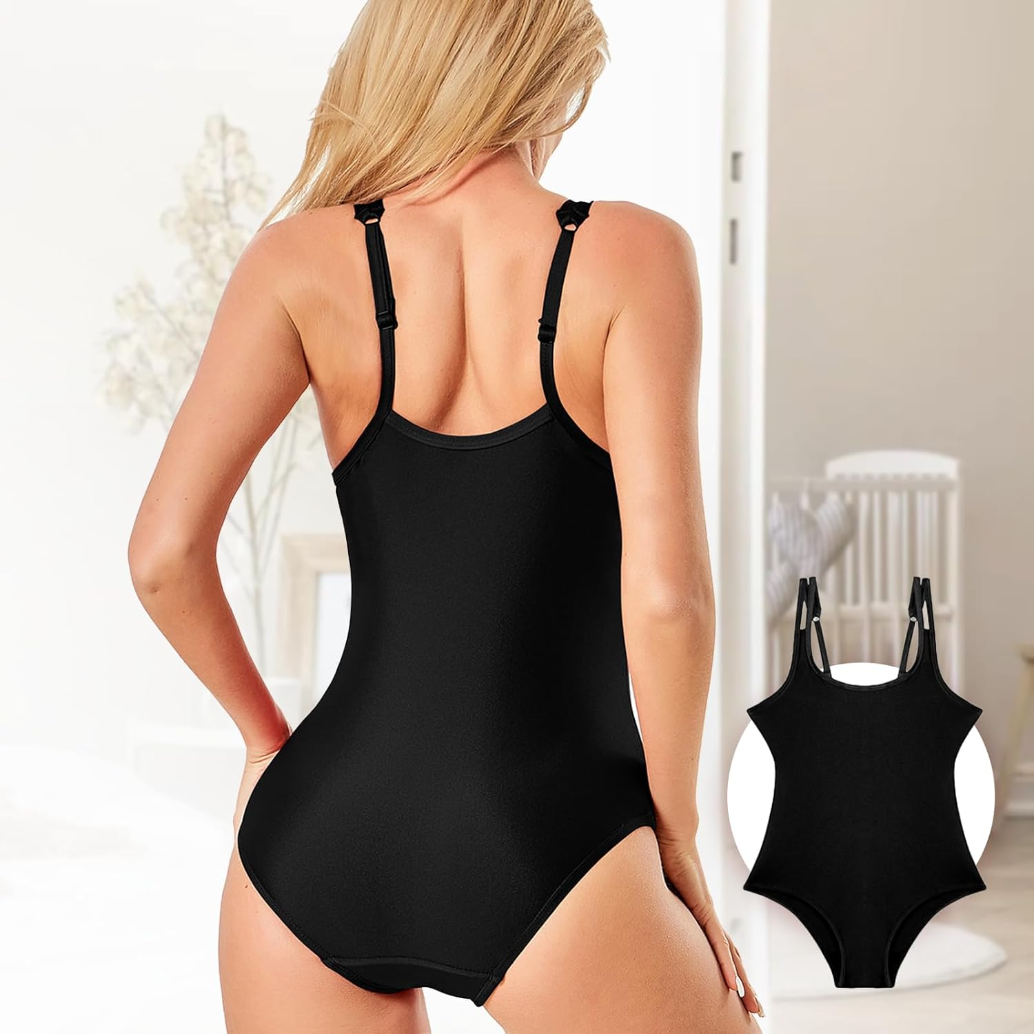 Supcomsta Women'S One Piece Leak-Proof Period Swimwear Menstrual Bathing Suit Racerback Training Swimsuit for Teens Girls