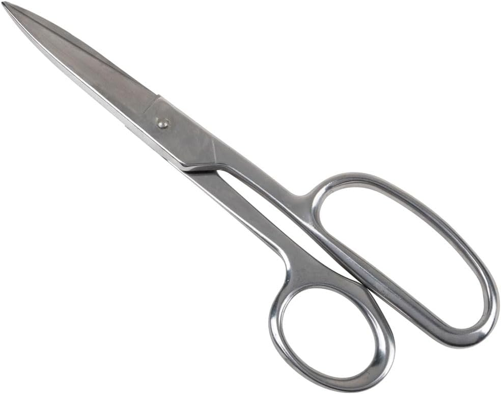 Klein Tools G758LR Scissors, Made in USA, Straight Trimmer with Large Ring for Cutting Fabric, Rubber, Light Metal, More, 9-Inch image number 2