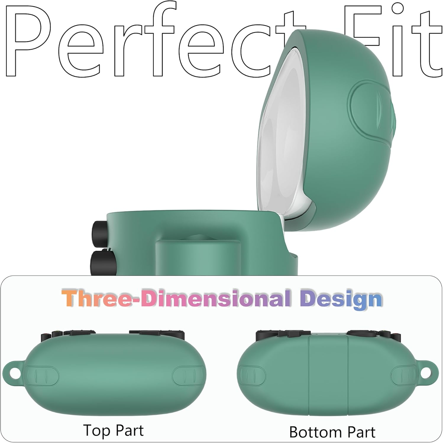 BEWZI for Sony WF-1000XM5 Case Cover Comfortable Soft Silicone 3D Creativity Protection Case, Protective Case for Sony WF 1000XM5 Case (Green) - Light Gray image number 7