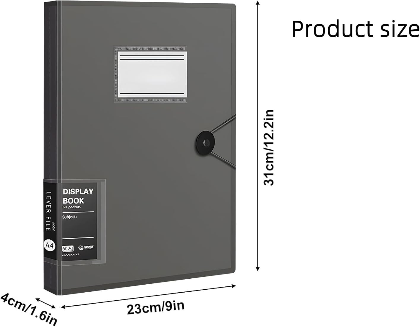 A4 Size File Document Folder Display Presentation Book Report Cover Clear Pockets Pastel Colours Durable Sleeves School Office Business Report Study Paper Storage Organiser (1, Black X 30 Pockets) - 5, Clorful X 60 Pockets image number 4