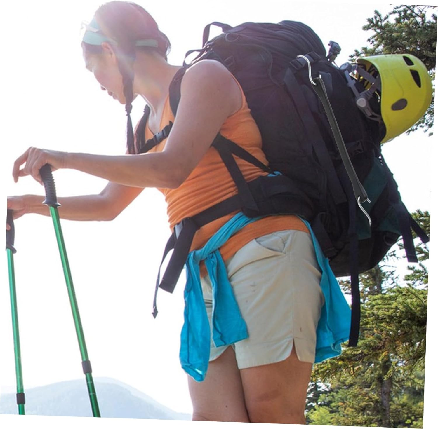 HOMSFOU 10Pcs Rubber Straps Luggage Connector Strap Elastic Bands Hook for Suitcase Fastening Travel Outdoor Use image number 5